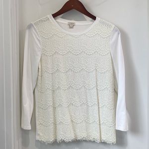 Jcrew Lace tshirt